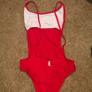 NEVER WORN SUNNY CO RED BATHING SUIT